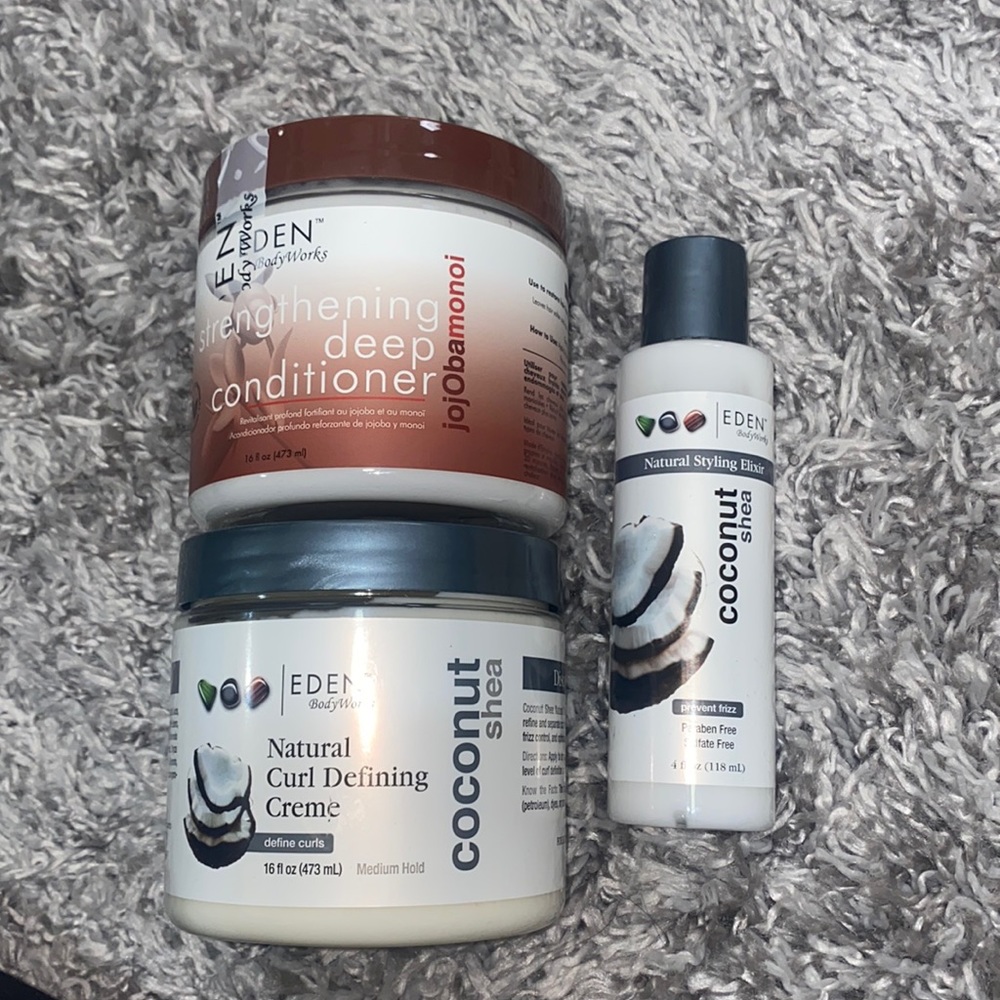 ALL BRAND NEW. Eden body works natural hair products